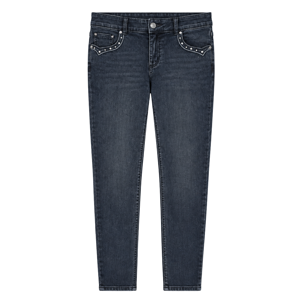 Chico's Platinum Jeans Size 0 Rhinestone Embellished Dark Wash Skinny 1