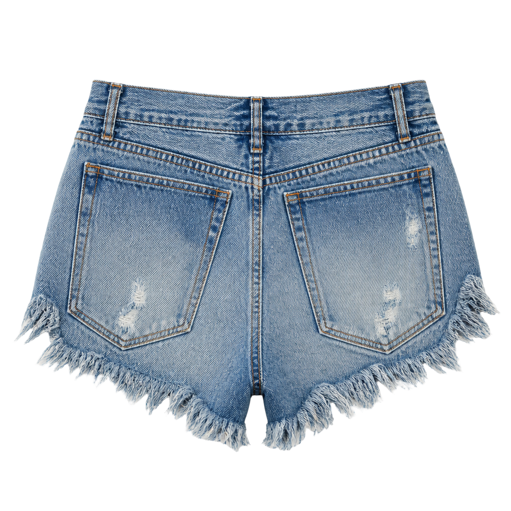 One Teaspoon Bonitas Low Waist Distressed Raw Hem Denim Shorts 1