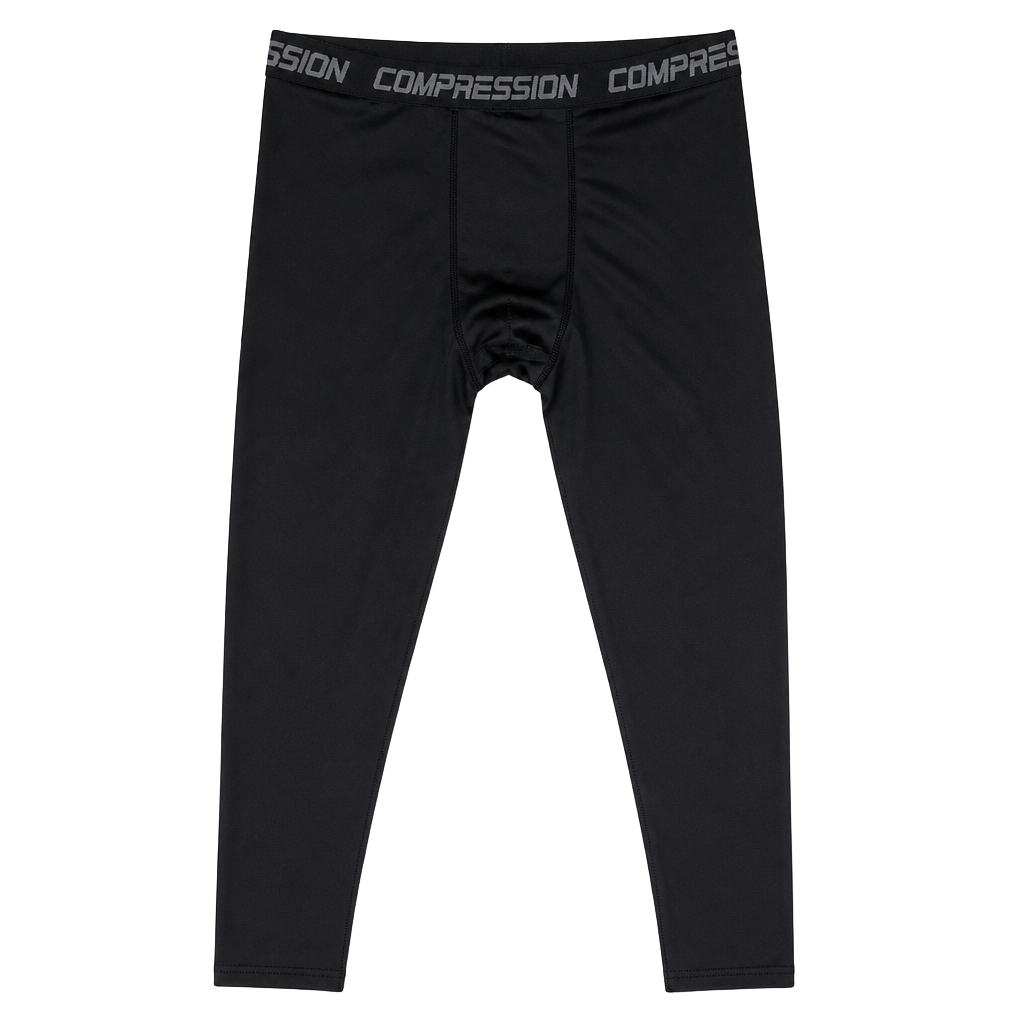 Athletic Men's Black Compression Leggings Tights 1