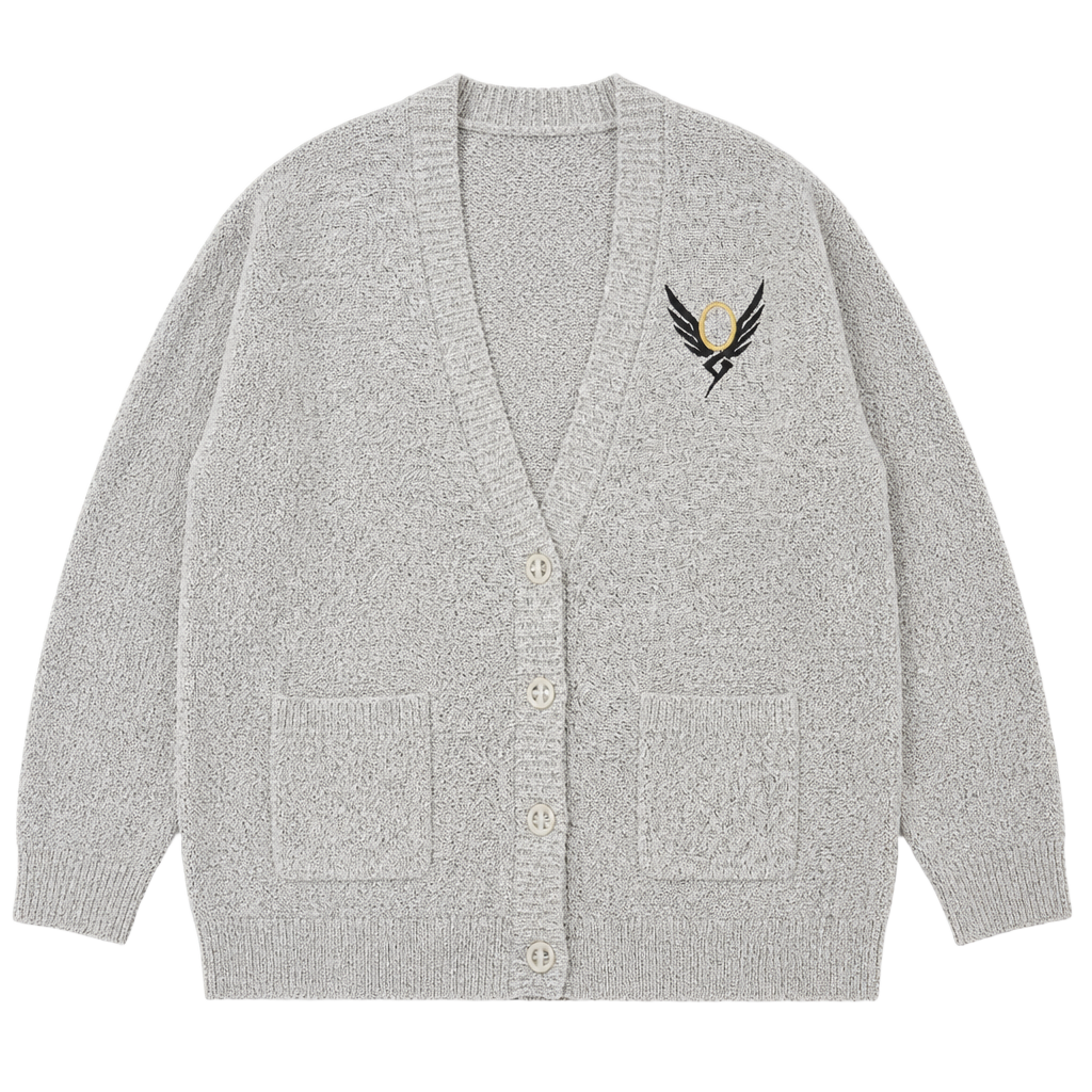 Overwatch Mercy Cardigan Sweater with Embroidered Wing Logo by Her Universe 1