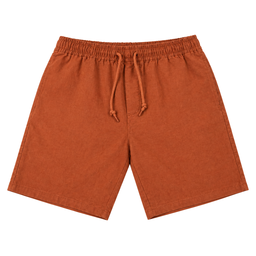 Obey Shorts Size M Rust Orange Elastic Waist Drawstring Pacsun 1