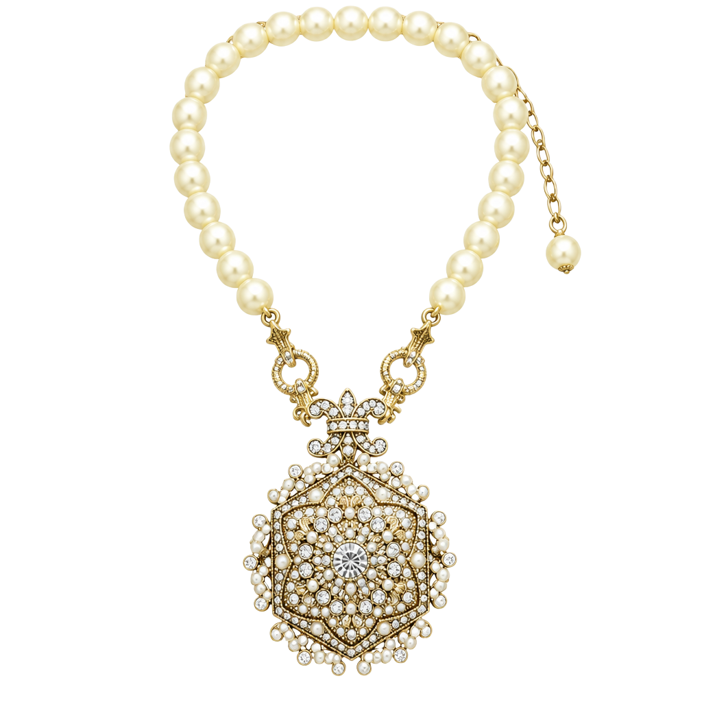 HSN Heidi Daus "UNFORGETTABLE LAVALIERE" Pearl Locket Drop Necklace 1