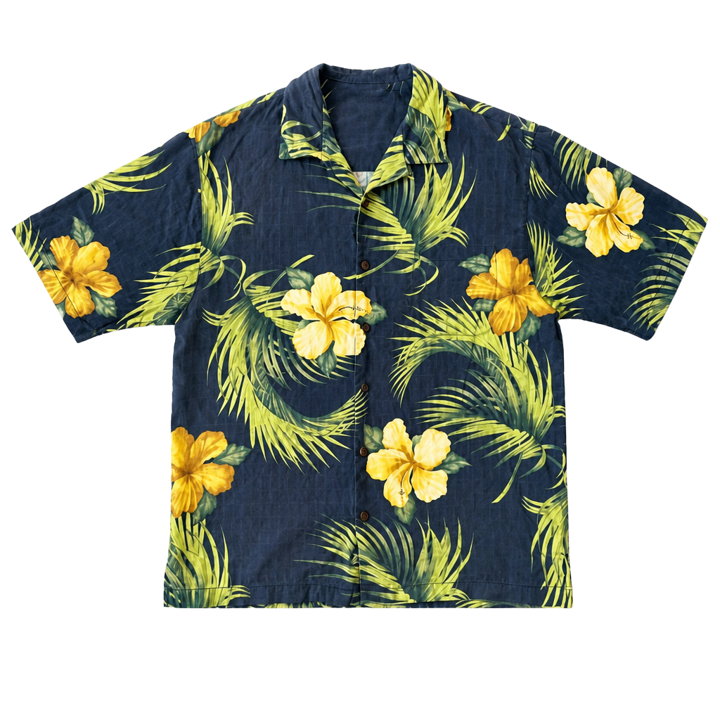 Tommy Bahama Men's Large 100% Silk Hawaiian Camp Shirt Black Floral Hibiscus 1