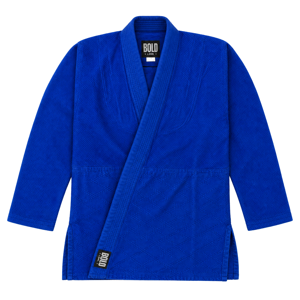 Bold Look Blue Single Weave BJJ Judo Gi Jacket Size 0 1