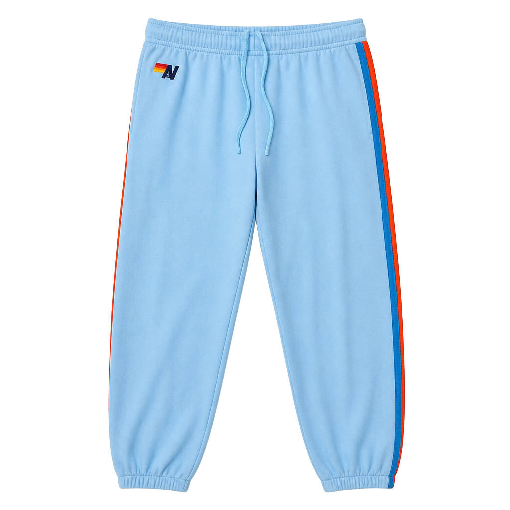 Aviator Nation 5 Stripe Sweatpants Light Blue Size XS 1
