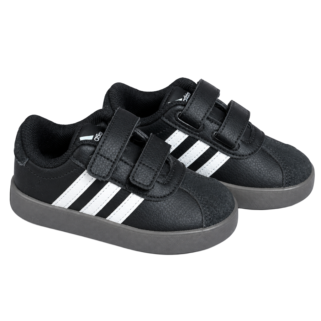Adidas VL Court 3.0 CF I Toddler Black White Sneakers 1