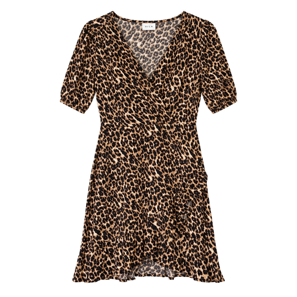 Vila Leopard Wrap Dress 1