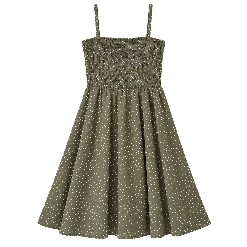 SHEIN Polka Dot Smocked Cami Dress Size XS 1