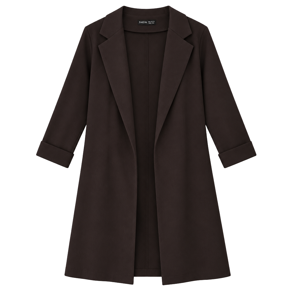 SHEIN Open Front Long Blazer Size S 1
