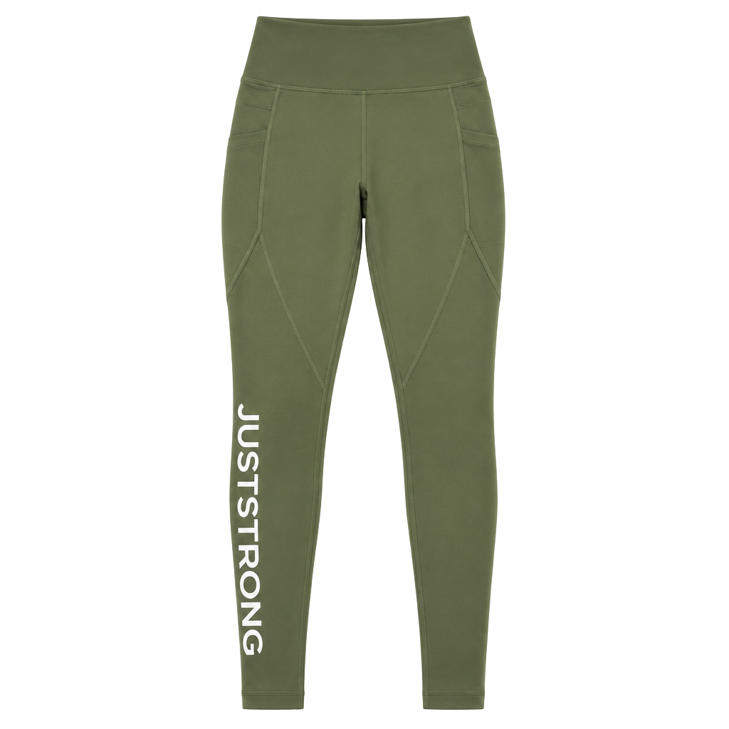 Just Strong Essential Leggings Size XL Khaki Green 1