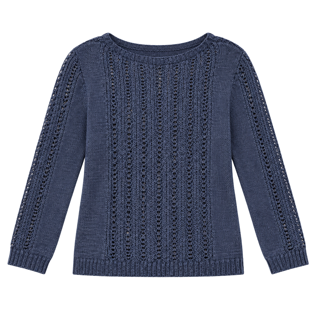 Rachel Zoe Sweater Size S Blue Cotton Blend Long Sleeve Knit 1