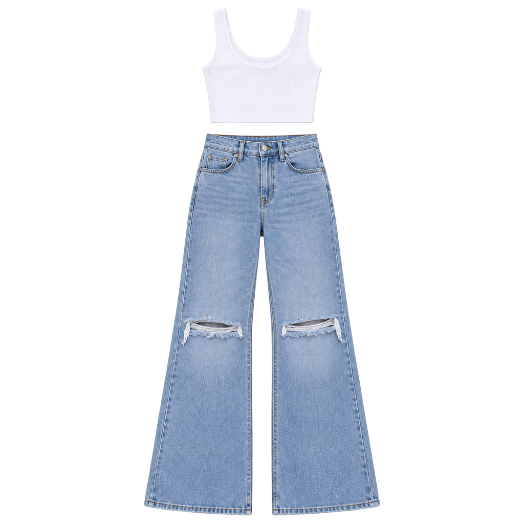 American Eagle Super High Rise Flare Denim Jean Size 6 Regular 1