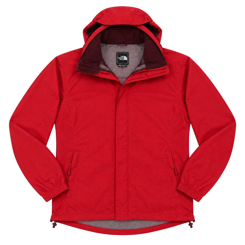The North Face DryVent Rain Jacket Size L Red Hooded Waterproof 1
