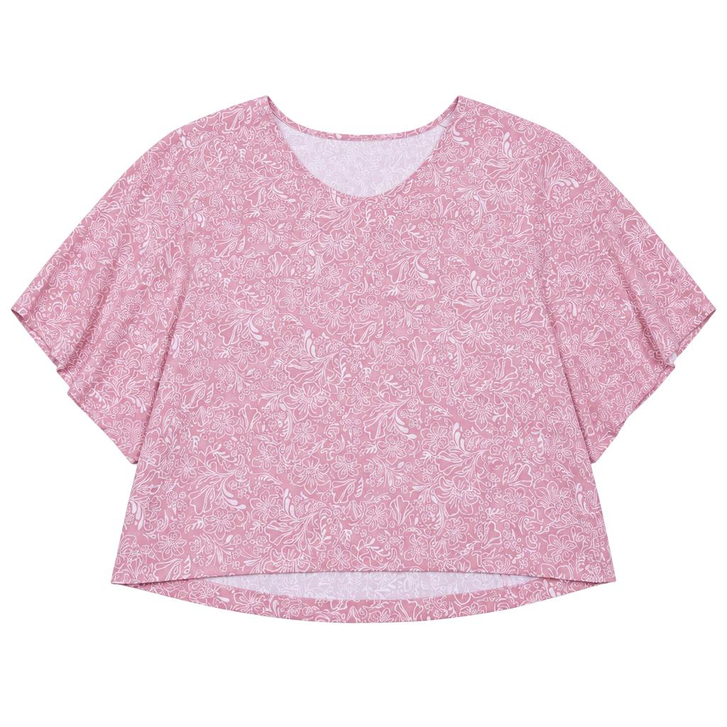 Ariat Pink Floral V-Neck Bell Sleeve Blouse Top Size XL 1