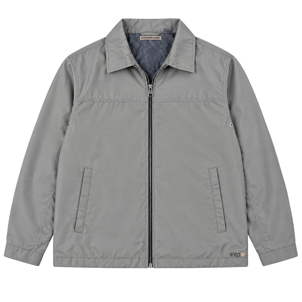Quiksilver Jacket Size M Beige Full Zip Windbreaker Golf Harrington 1
