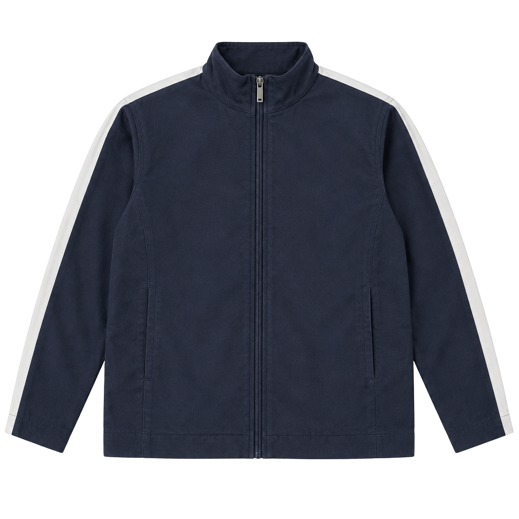 bold spirit Full Zip Track Jacket Size 16-18W Blue Striped 1