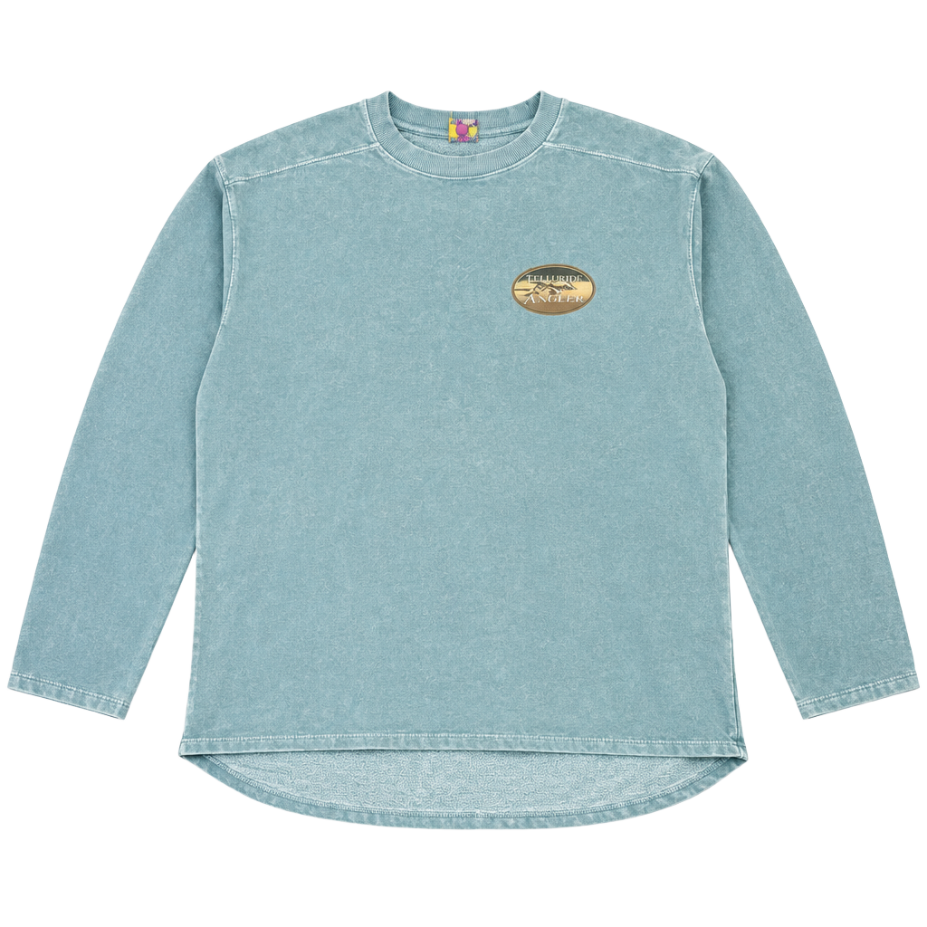 Telluride Angler Vintage Mineral Wash Long Sleeve Crewneck Sweatshirt 1