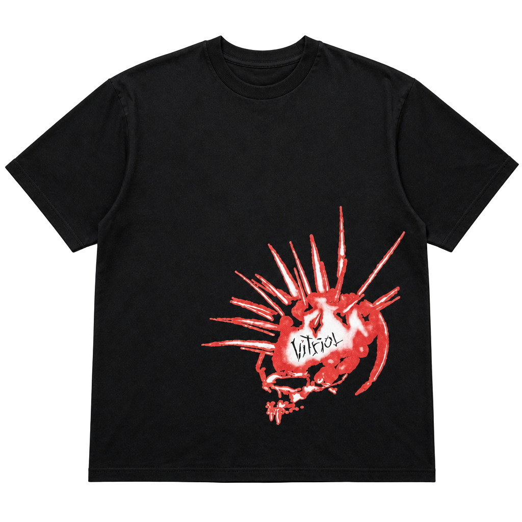 Vitriol Duv Vintage Black Graphic T-Shirt 1