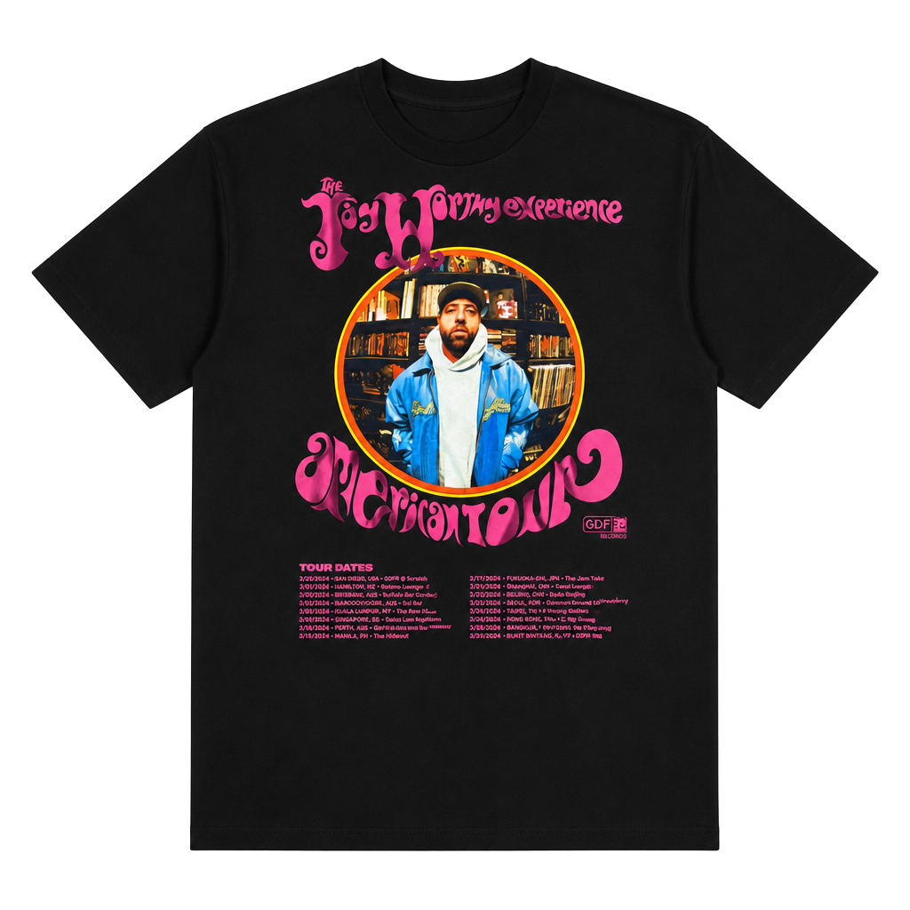 Jay Worthy Hip Hop US Tour T-Shirt Black Pro Club Tee 1