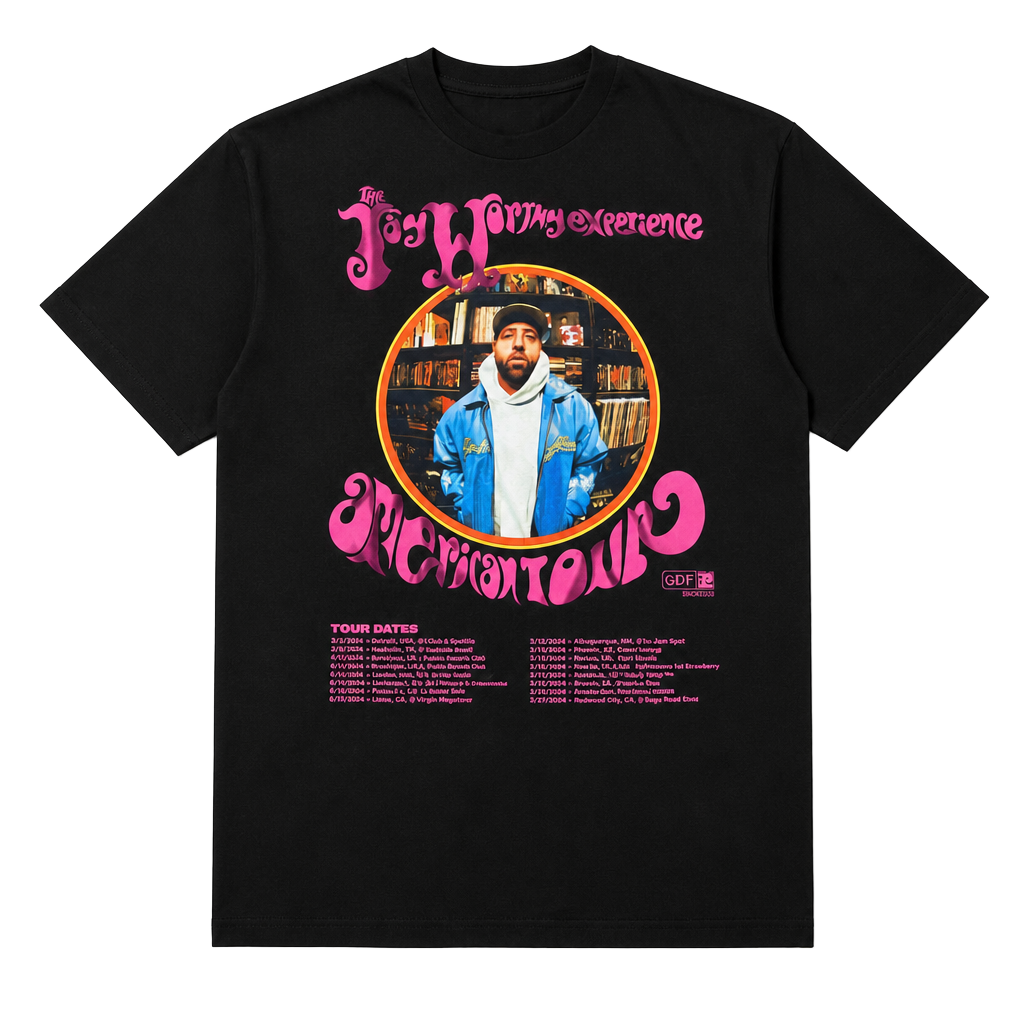 Jay Worthy Hip Hop US Tour T-Shirt Black Pro Club Tee 1
