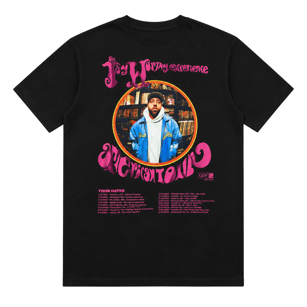 Jay Worthy Hip Hop US Tour T-Shirt Black Pro Club Tee 1