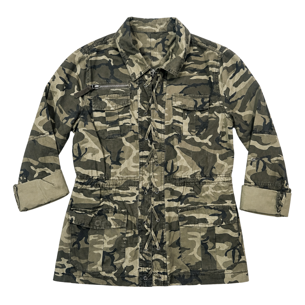 Ashley 26 International Camo Jacket Size M Utility Army Military 1