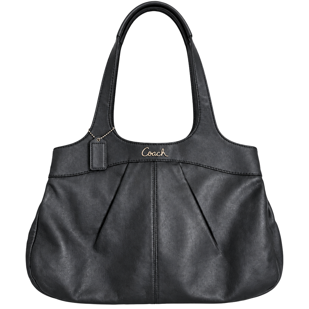 Coach Lexi Metallic Navy Leather Hobo Satchel Shoulder Bag F18829 1