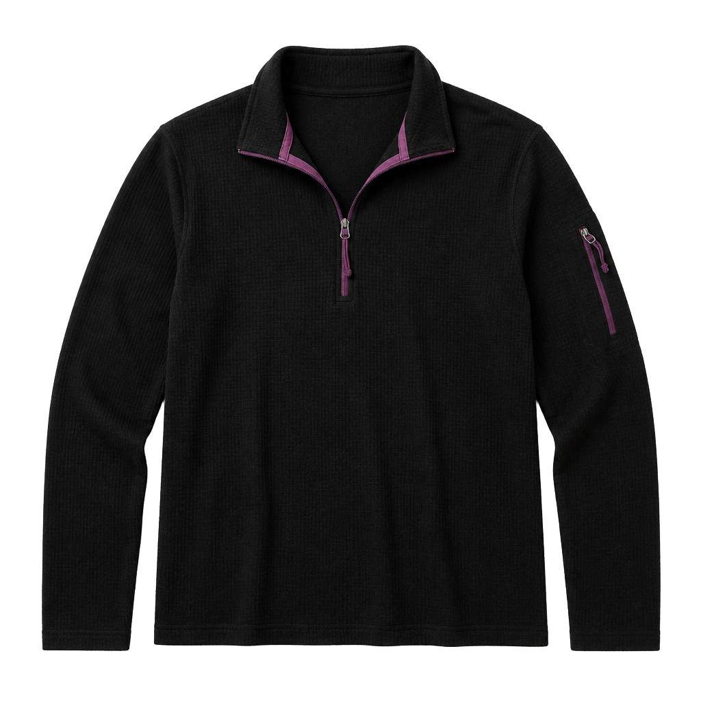 Orvis Trout Bum Waffle Knit Quarter Zip Pullover Size L 1
