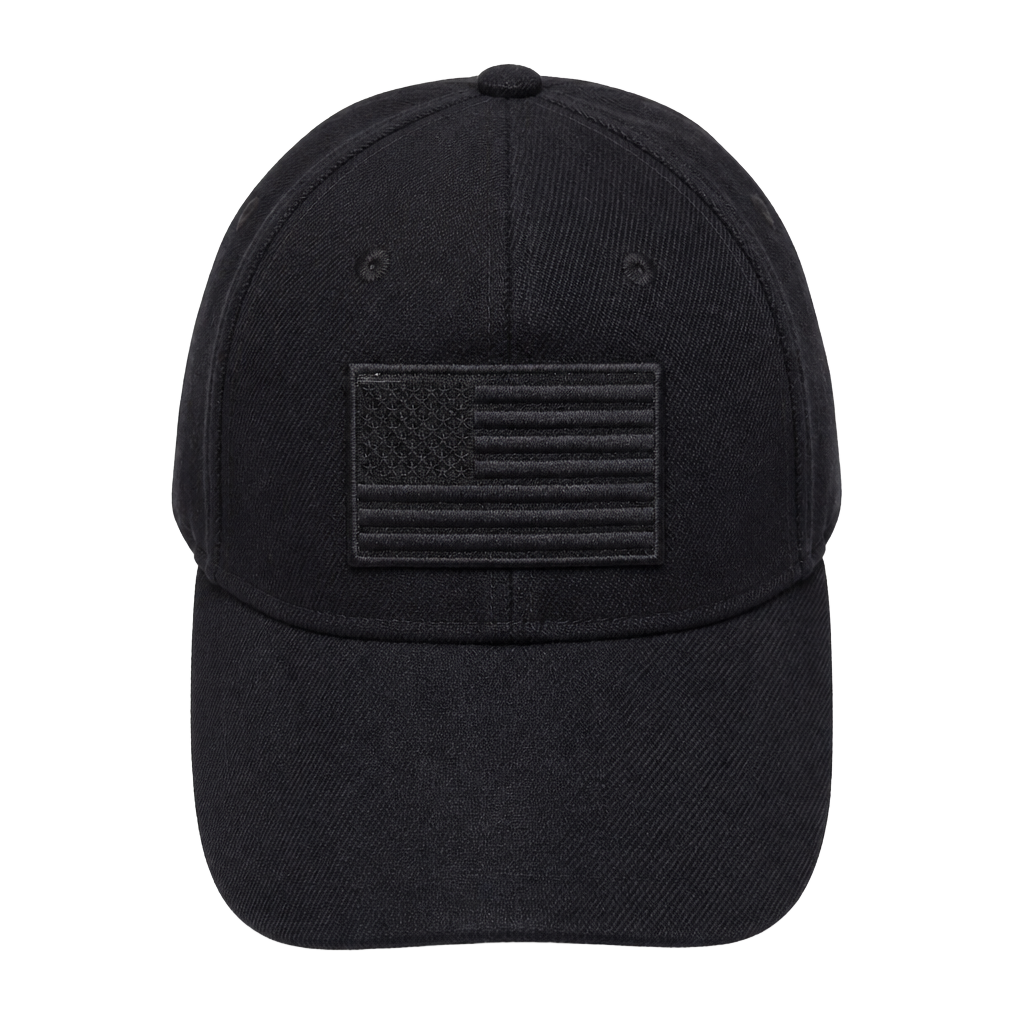 Under Armour Mens Black USA Flag Respect Project Rock Logo Adjust OSFA Cap Hat 1