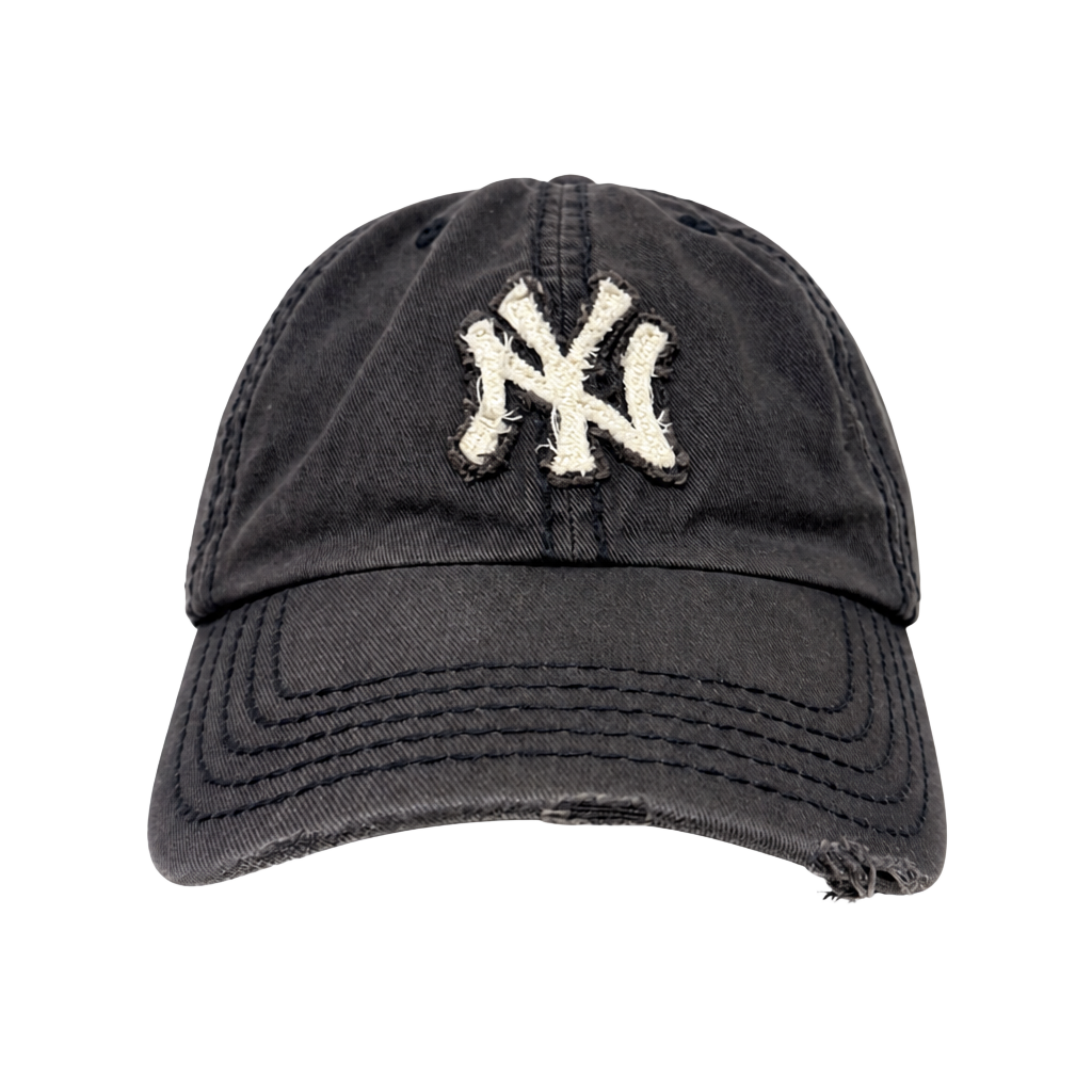 New York Yankees Hat Fitted Med 47 Brand Franchise Blue MLB Baseball Distressed 1