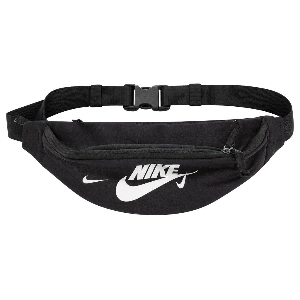 Nike Heritage Hip Pack Black All-Over Swoosh Print Belt Bag 1