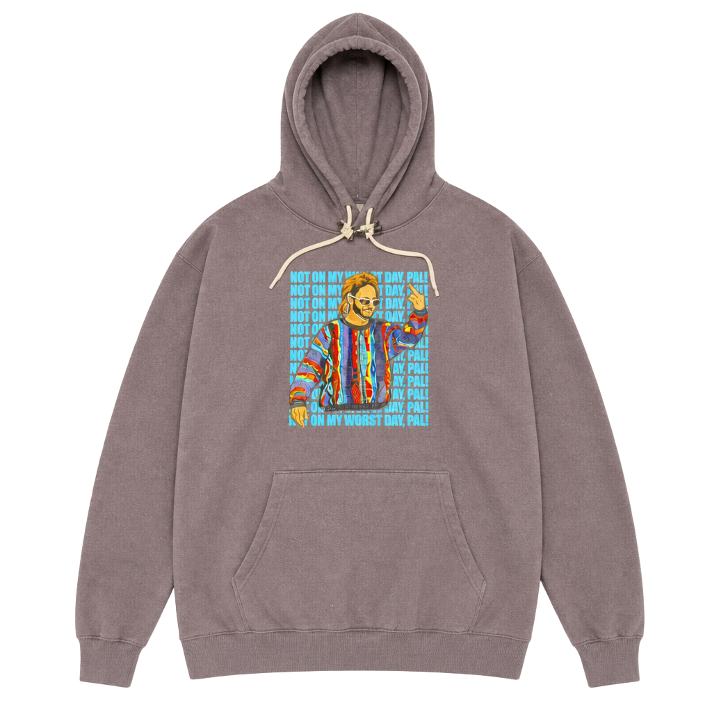 Bella Canvas Not On My Worst Day Pal Graphic Hoodie Size 2XL Grey 1