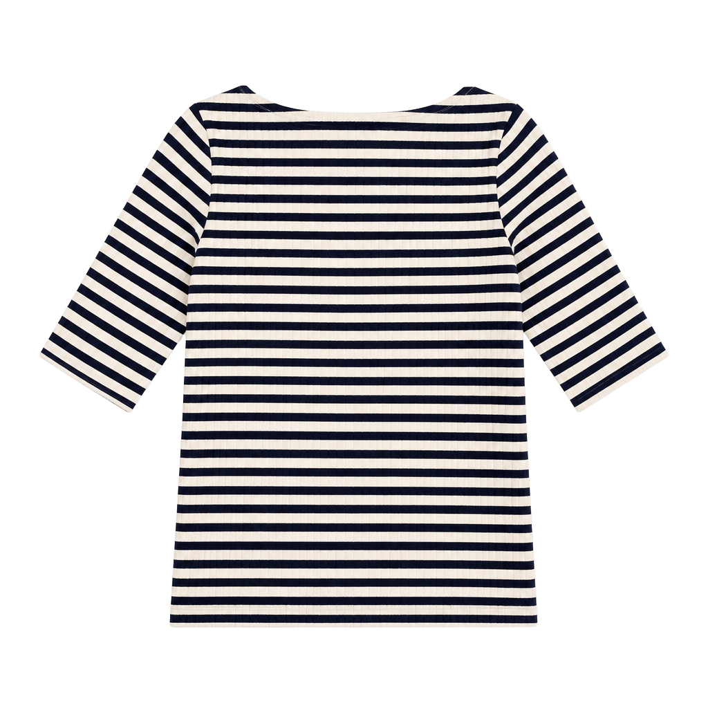 Old Navy Striped Ribbed Boat-Neck T-Shirt 1