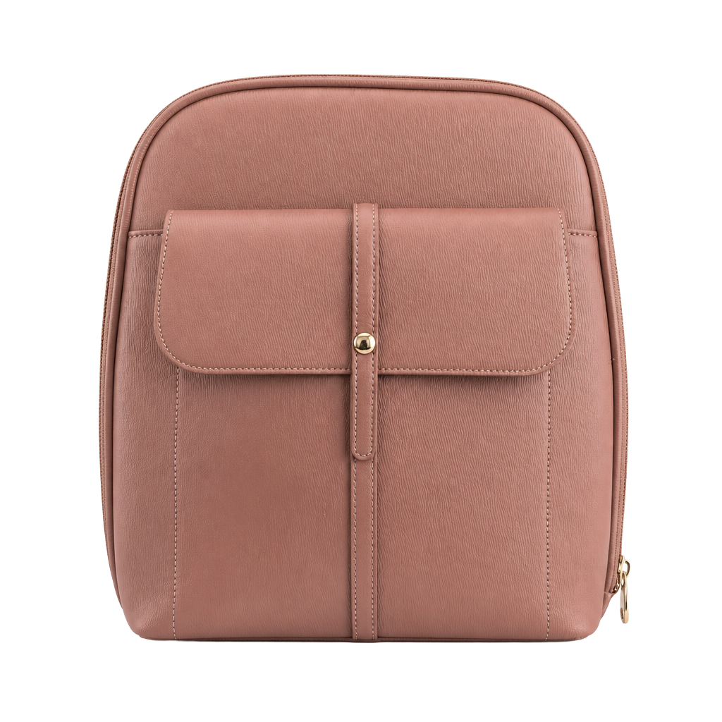 Miztique Dusty Rose Faux Leather Backpack 1