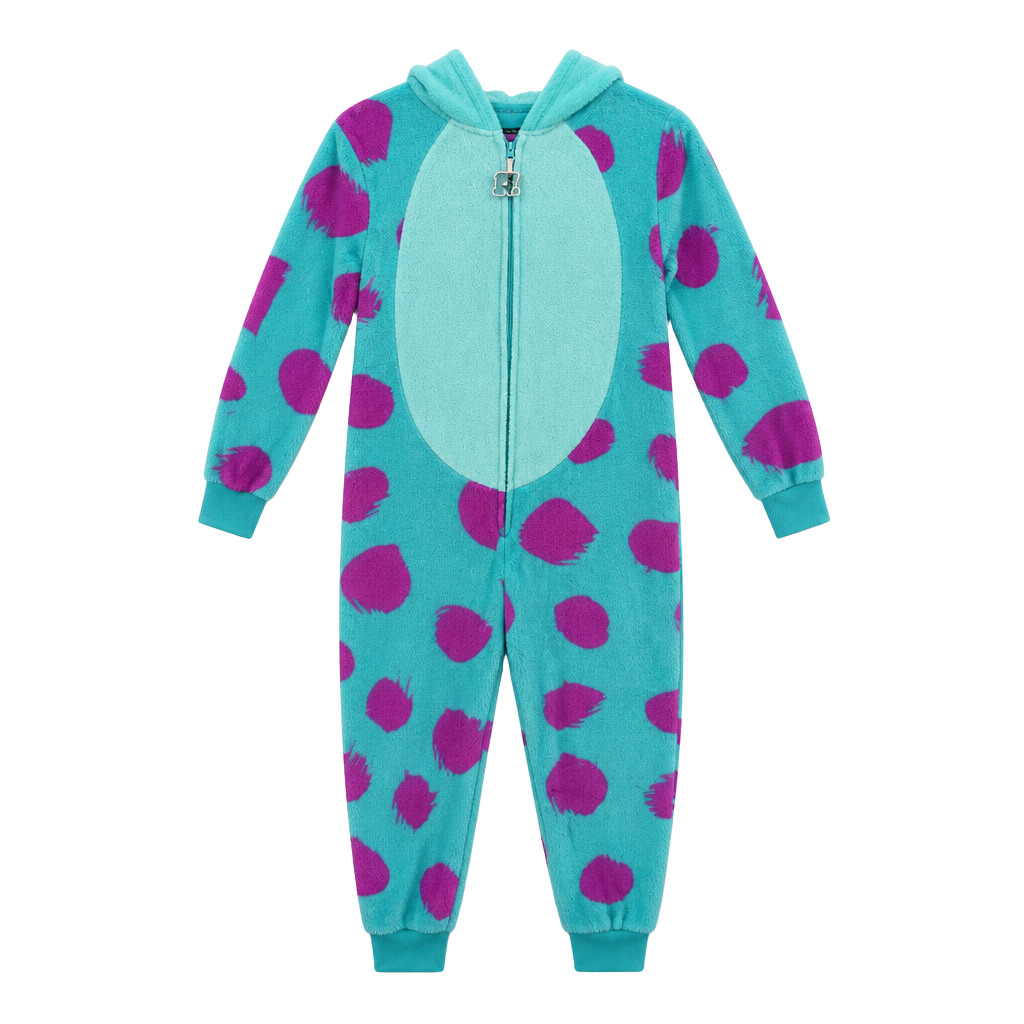 Disney Monsters Inc. Sulley Character Fleece Hooded Onesie Pajamas 1