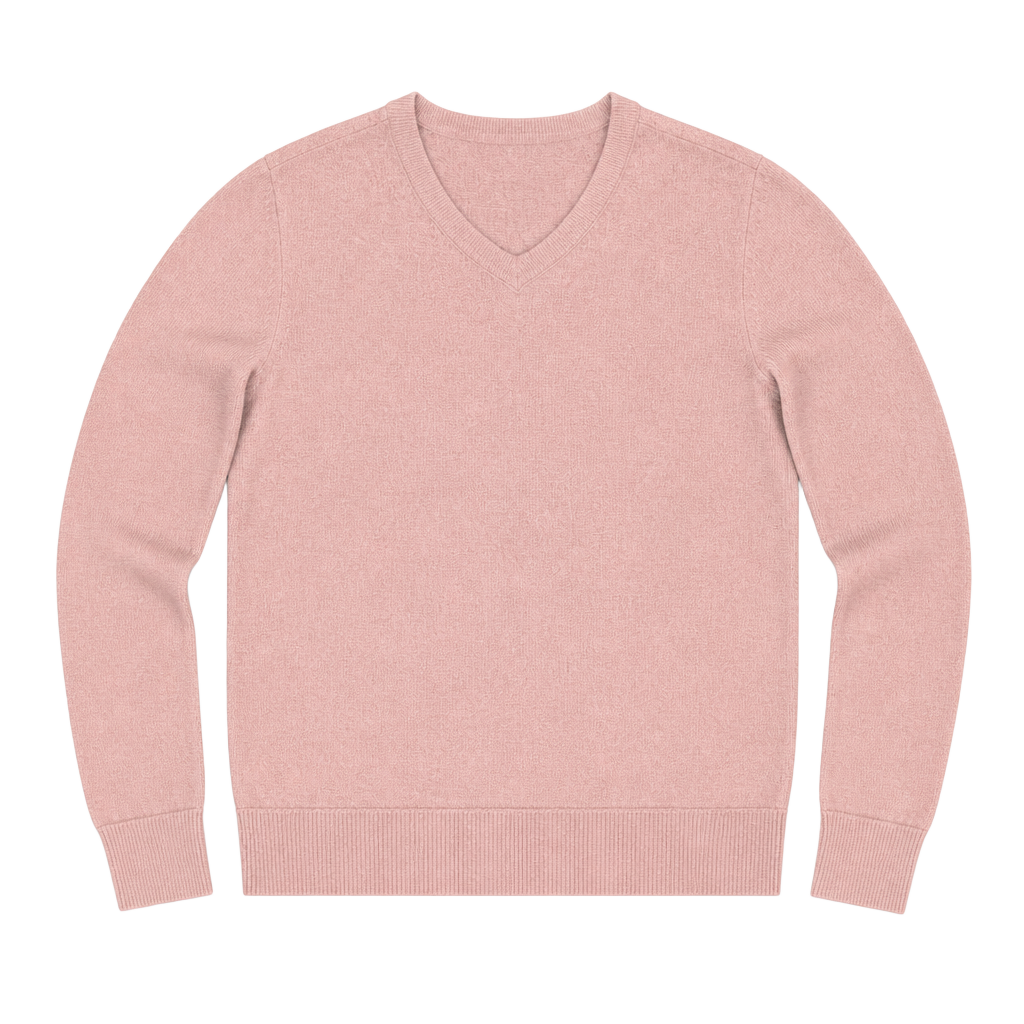Lucky Brand Women's Long Sleeve V-Neck Pullover Sweater in Pink 1