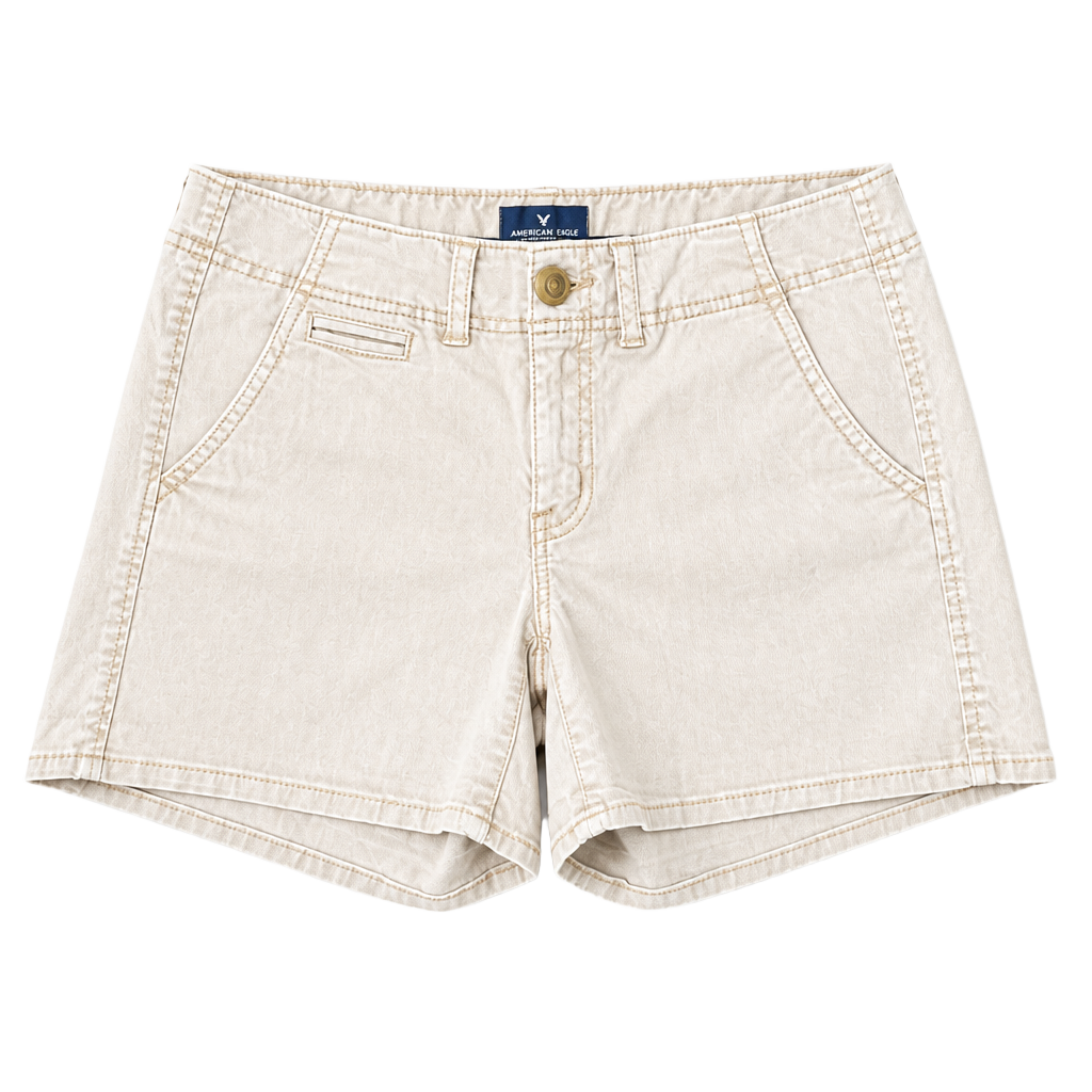 American Eagle Women's Stretch Khaki Shortie Chino Shorts size 6 1