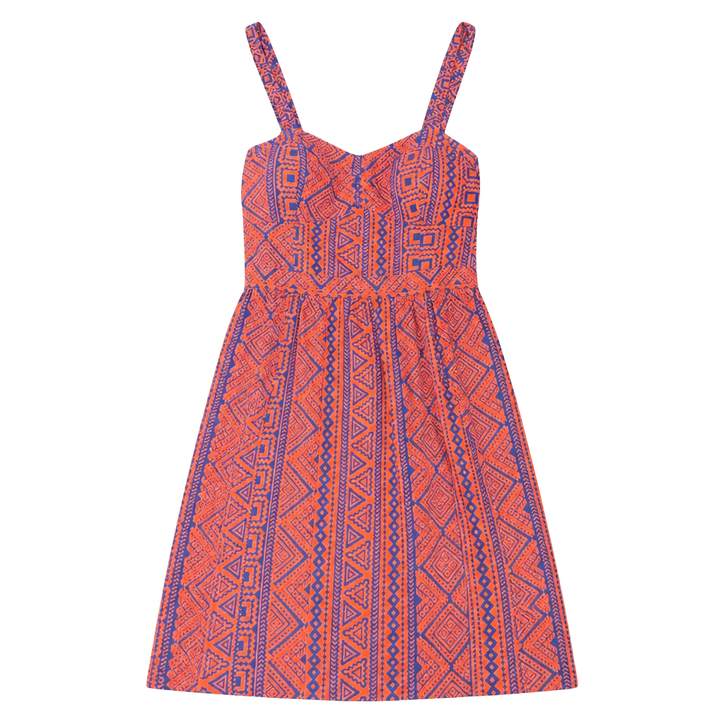 American Eagle Outfitters Women's Tribal Aztec Print Mini Dress with Cutout Back and Pockets 1