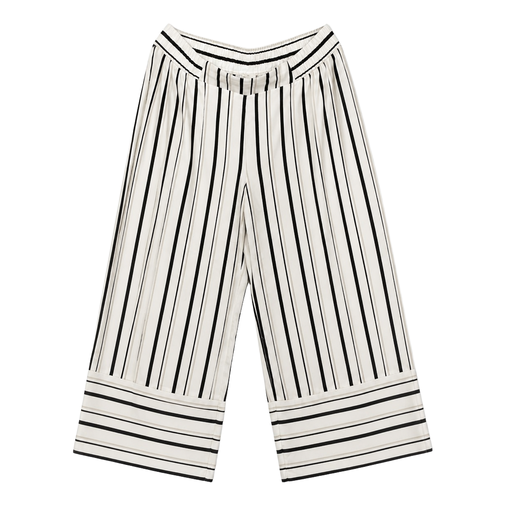 Women's Black and White Pants 1