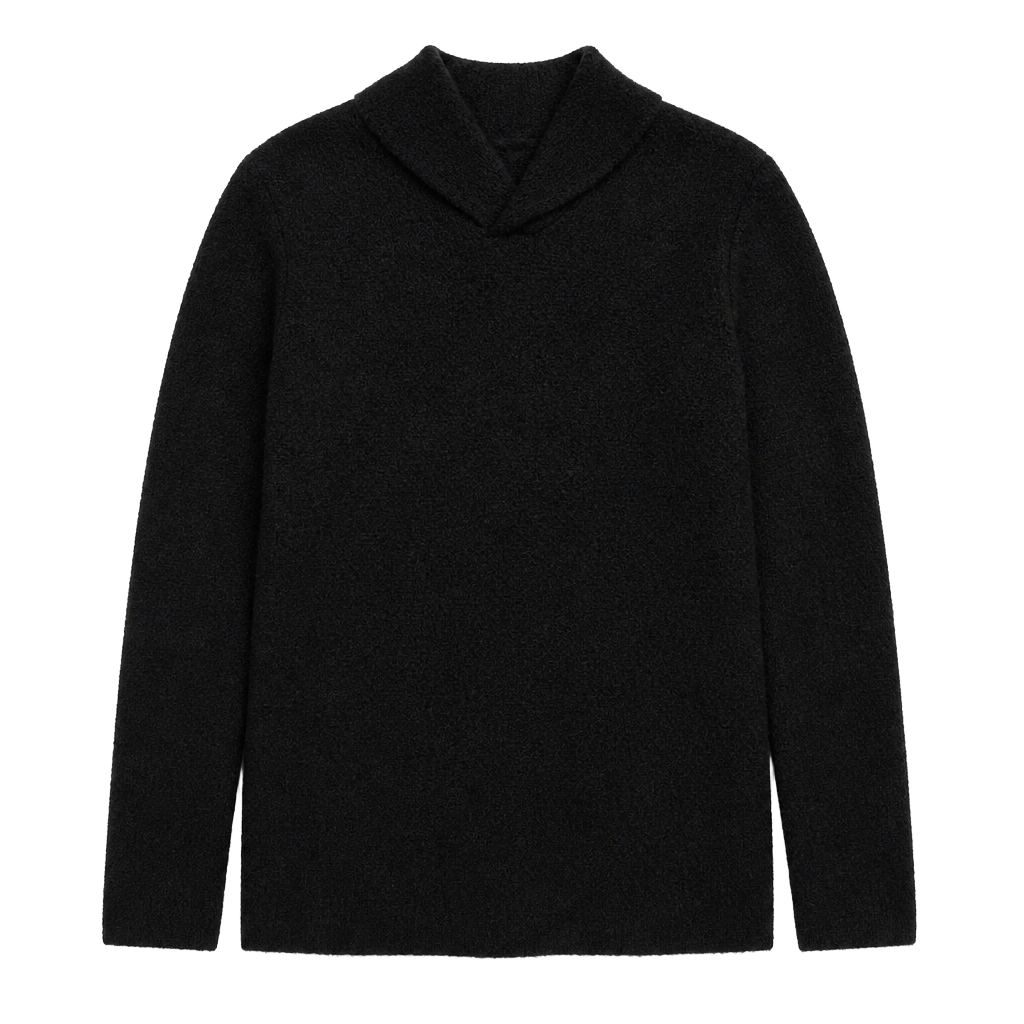 Anthropologie Black Alpaca Cowl Neck Sweater Tunic Size S 1
