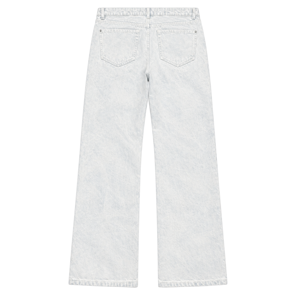 Zara 90'S Straight Jeans Size 4 26 White Denim 1