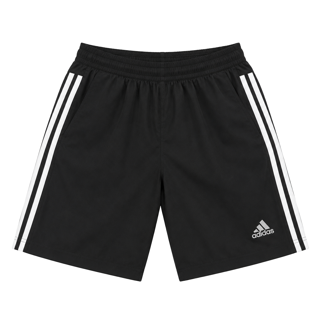 Adidas Athletic Shorts Size 2XL Black 3-Stripe 1