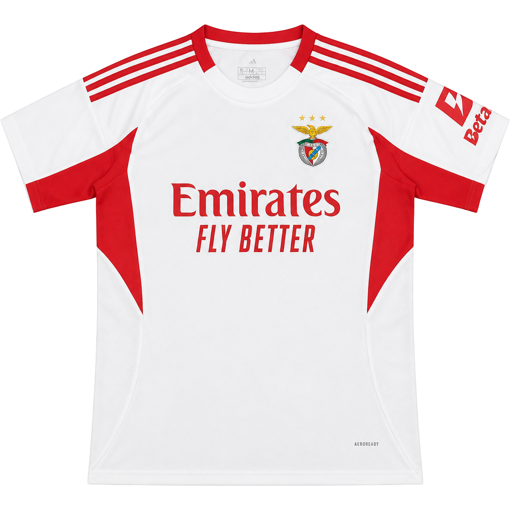 Adidas Benfica Third Away Soccer Jersey 2025/26 White 1