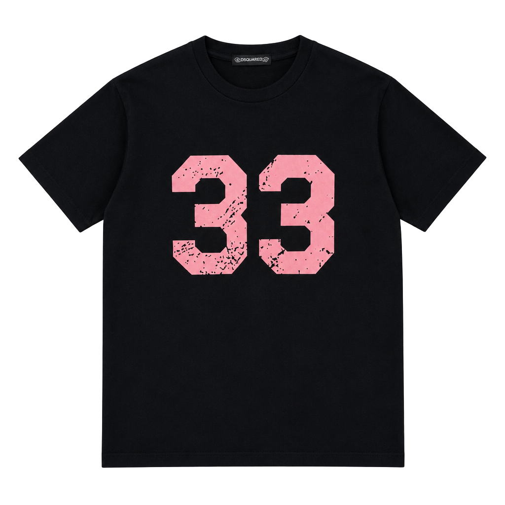 Chrome Hearts Number 33 Cross Logo Black T-Shirt 1
