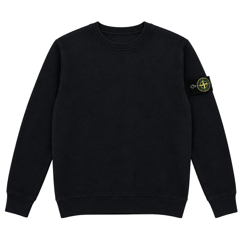 Stone Island Compass-motif Sweatshirt Black 1
