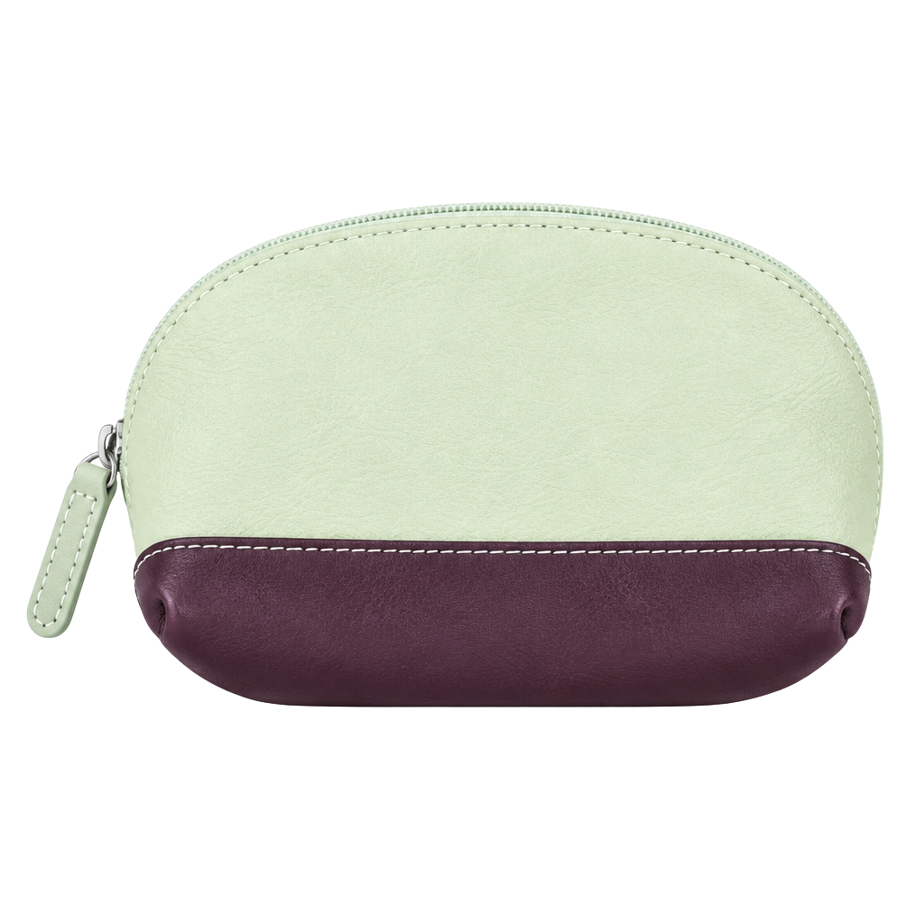 Clava Leather Style 112 Pouch Green and Dark Brown 1