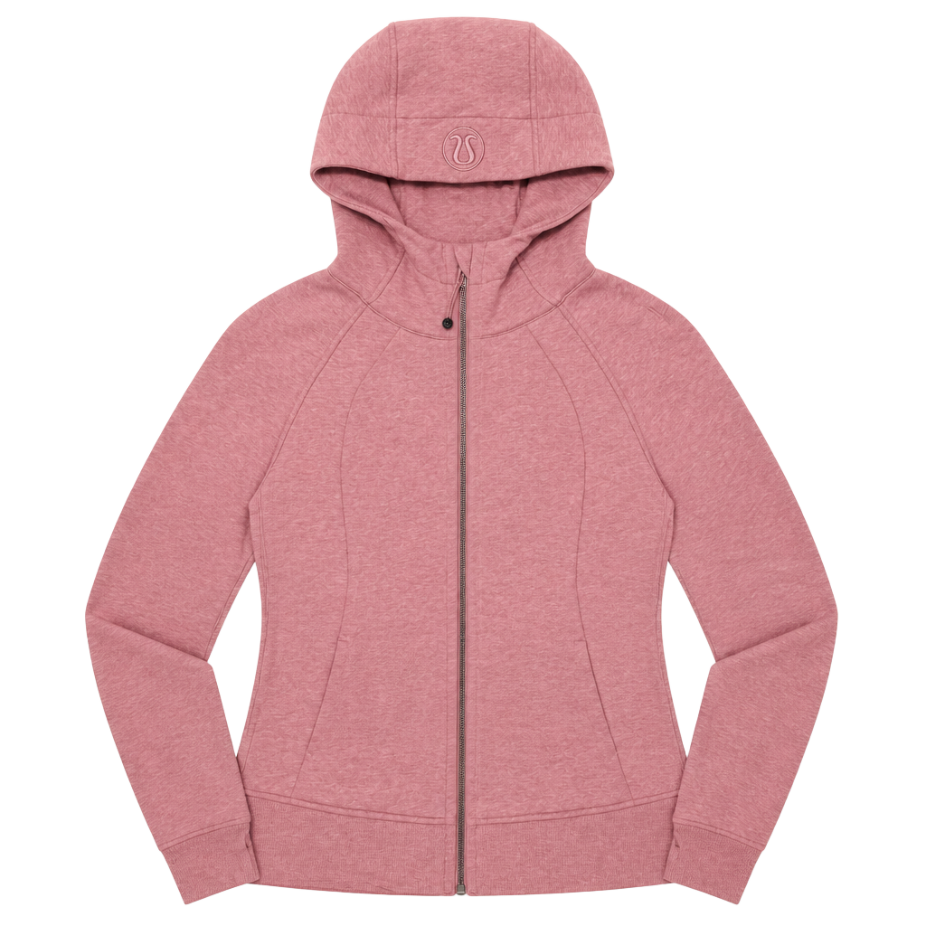 Lululemon Scuba Hoodie Full Zip Heathered Pink 1