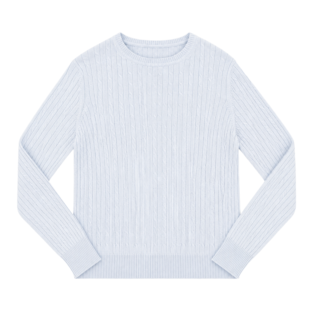 Kim Rogers Petite Cable-Knit Crewneck Sweater 1