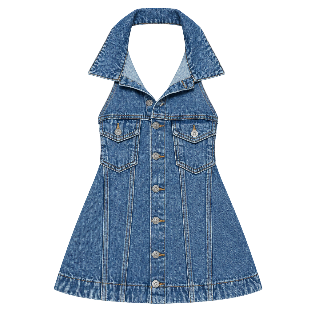 Collusion Denim Halter Top Size 12 1