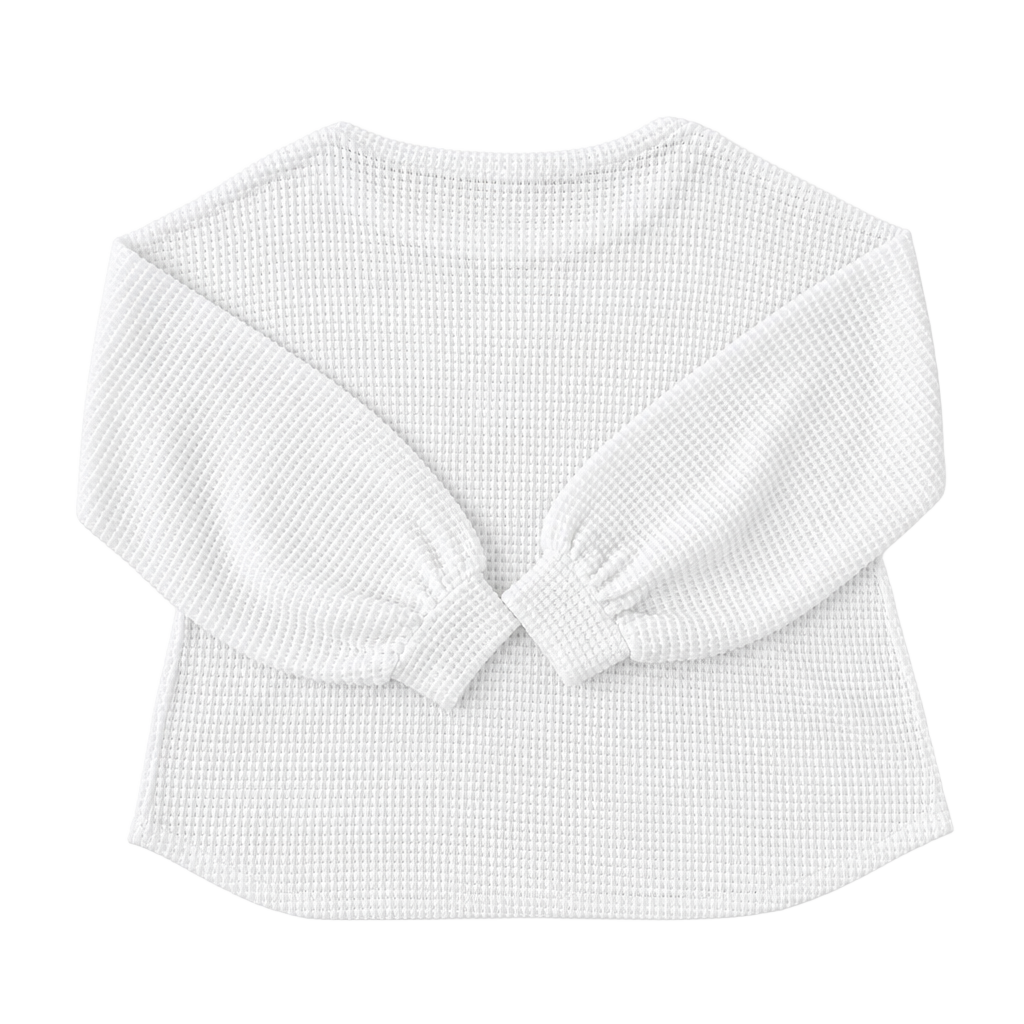 BiBi Women's Long Sleeve Waffle Knit Thermal Pullover Sweater 1